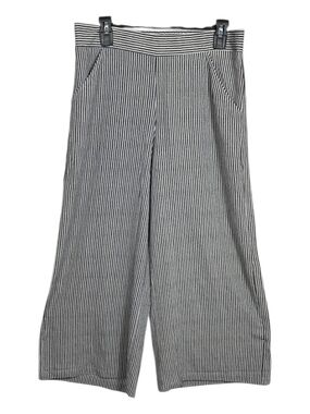 Max Studio Black & White Striped Wide Leg Pants, Sz 3X